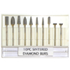 Sintered diamond bur set